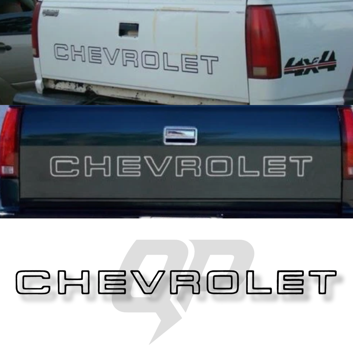 Chevrolet Silverado 1500 Tailgate Lettering | Premium Vinyl Decal Set
