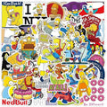 SPRINGFIELD STREET ART | 50pc The Simpsons Waterproof Stickers