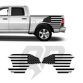 Dodge Ram USA Flag Rear Fender Side Graphics Kit - Premium Vinyl