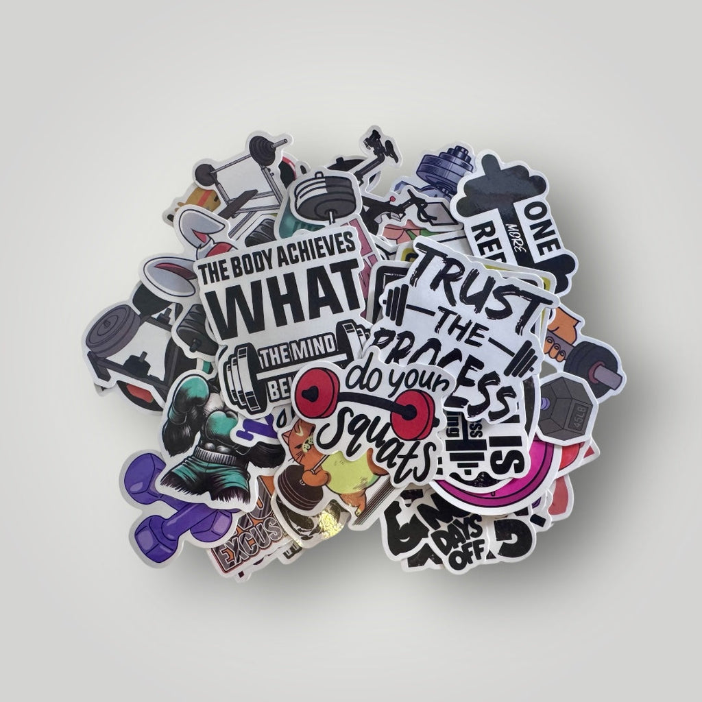 GRIND & GLOW | 50pc Inspirational Fitness & Workout Stickers