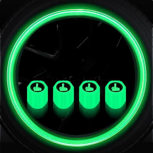 4PCS Luminous Valve Stem Caps