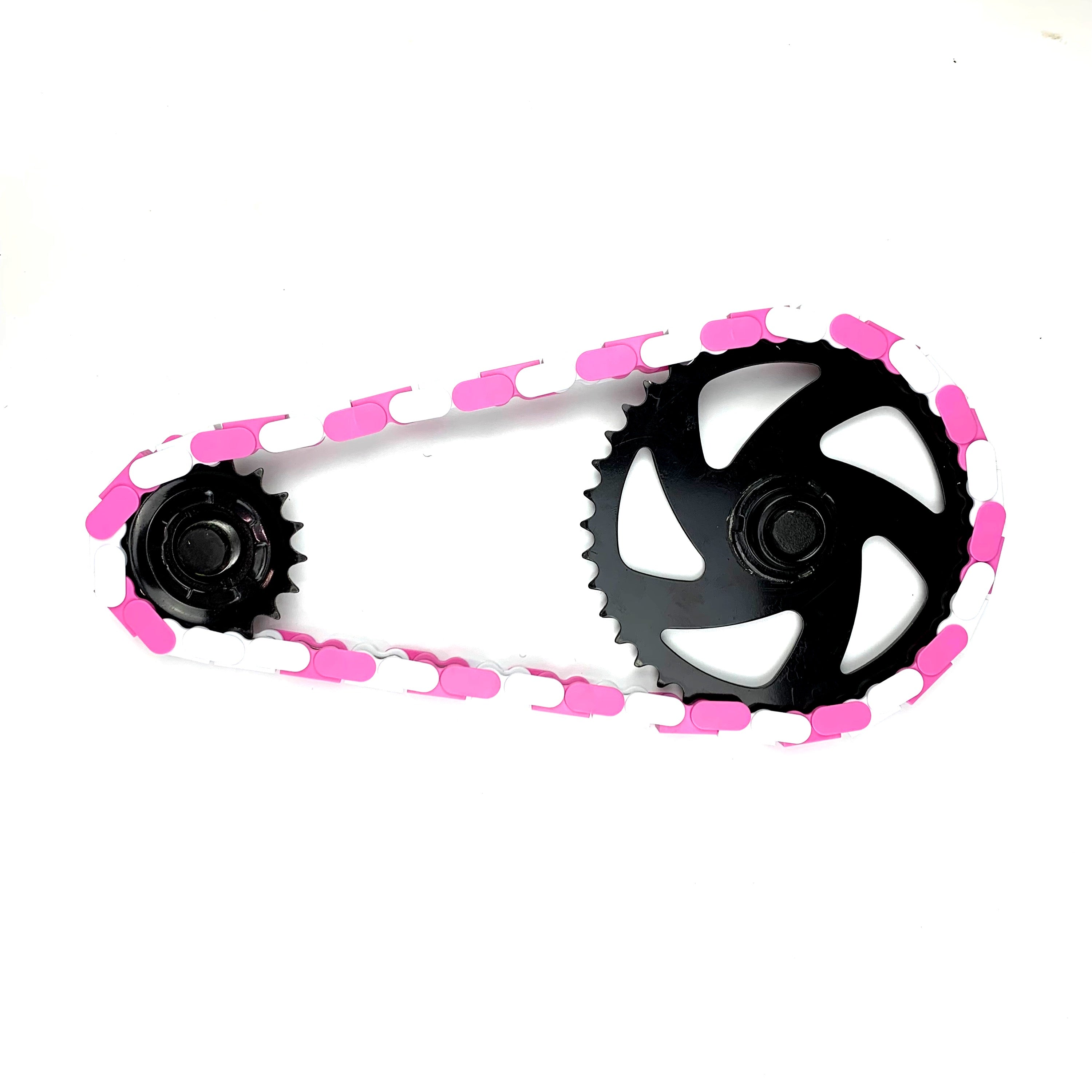 White & Pink Chain Caps